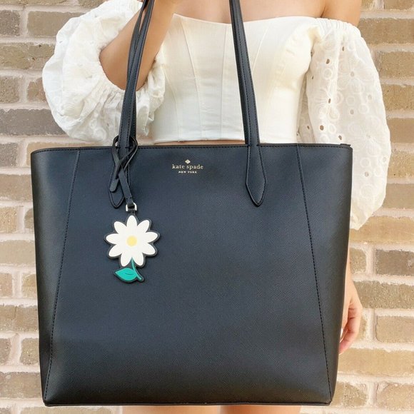 Kate Spade Top Zip Tote Black Saffiano - Picture 3 of 4